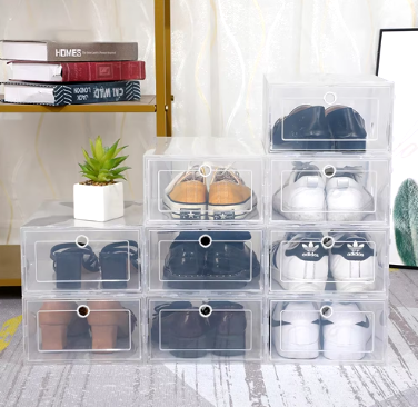 6 cajas organizadoras de zapatos